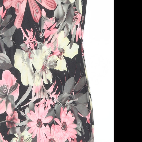 PRETTYLITTLETHING Womens Pink Floral  T-Shirt Dress  Size 10