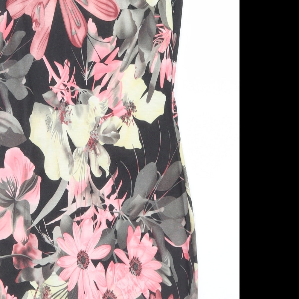 PRETTYLITTLETHING Womens Pink Floral  T-Shirt Dress  Size 10
