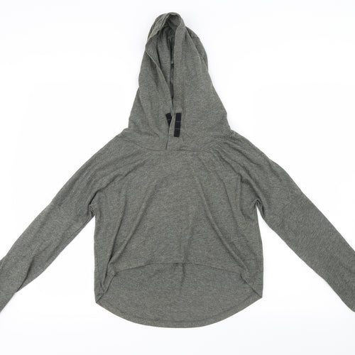 Very Girls Green   Pullover Hoodie Size 11-12 Years  - Cropped