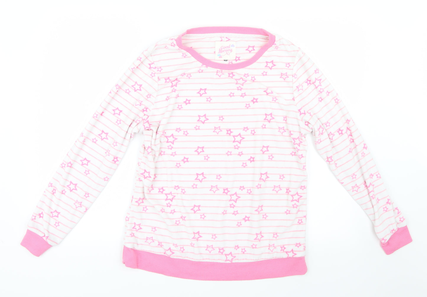 Tu  Womens Pink Geometric  Top Pyjama Top Size 12  - Stars