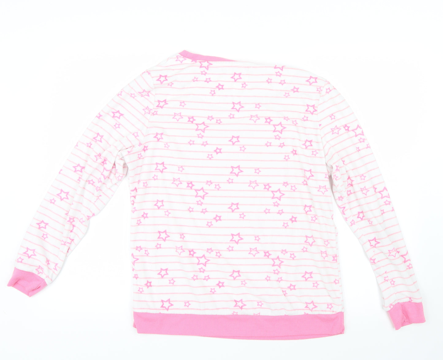 Tu  Womens Pink Geometric  Top Pyjama Top Size 12  - Stars