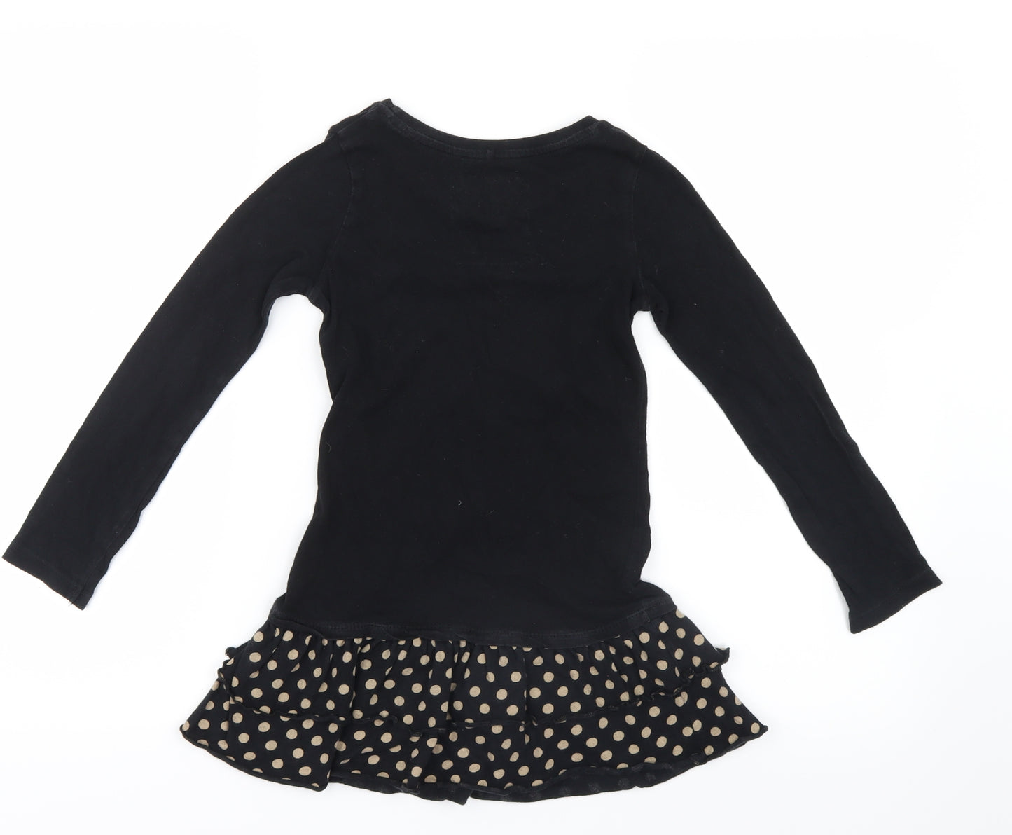 NEXT Girls Black   Shirt Dress  Size 7 Years  - Dogs