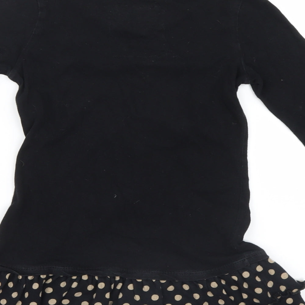 NEXT Girls Black   Shirt Dress  Size 7 Years  - Dogs