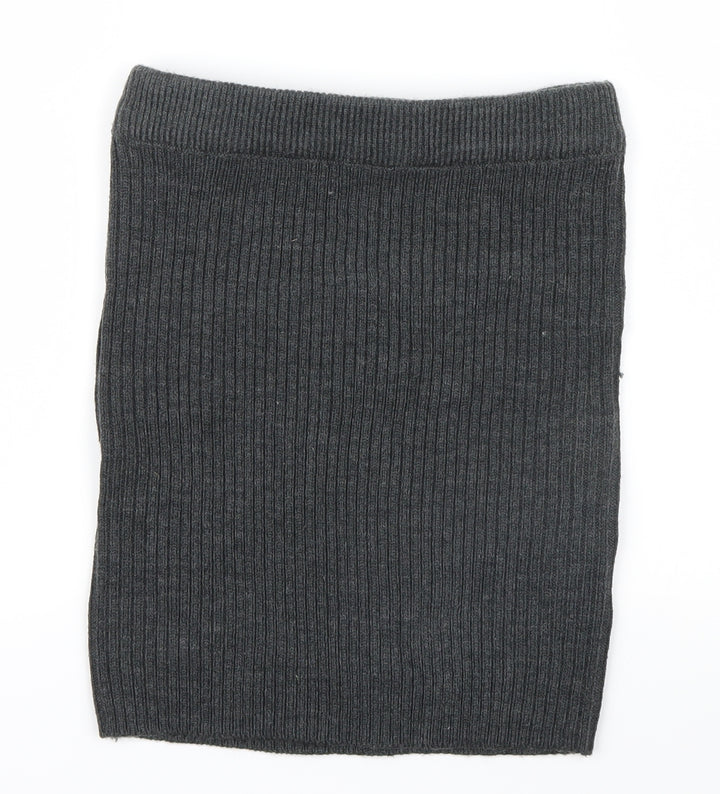 Select Womens Grey Knit Straight & Pencil Skirt Size 6