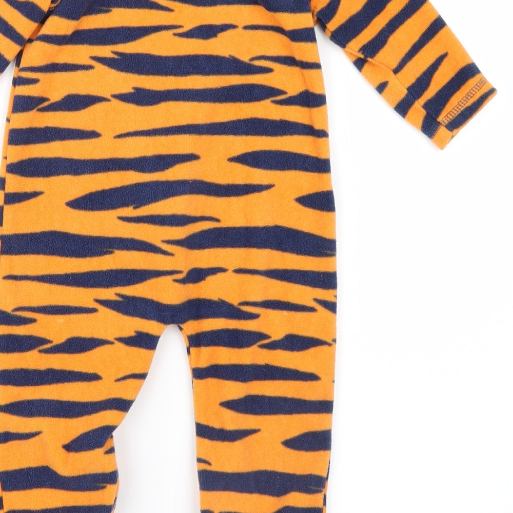 George Boys Orange Animal Print  Babydoll One Piece Size 9-12 Months  - Tigger