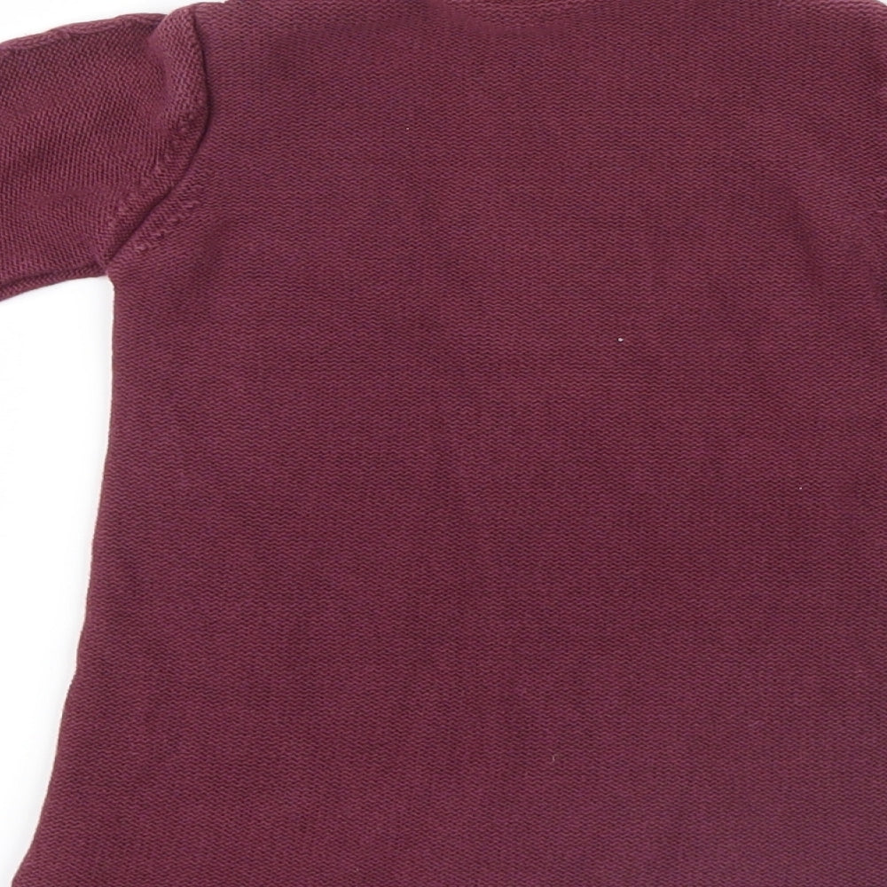Marks and Spencer Girls Purple  Knit Pullover Jumper Size 9-12 Months