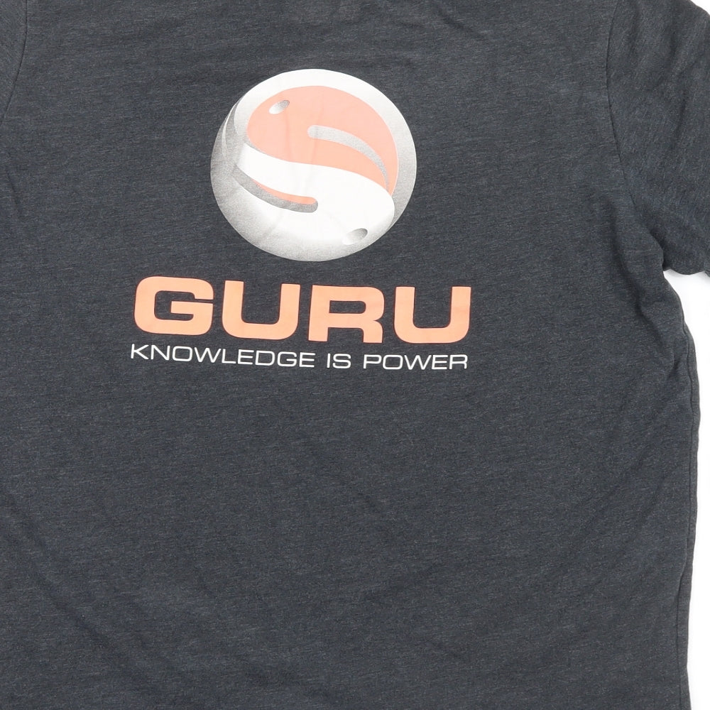 Guru Mens Grey    T-Shirt Size M