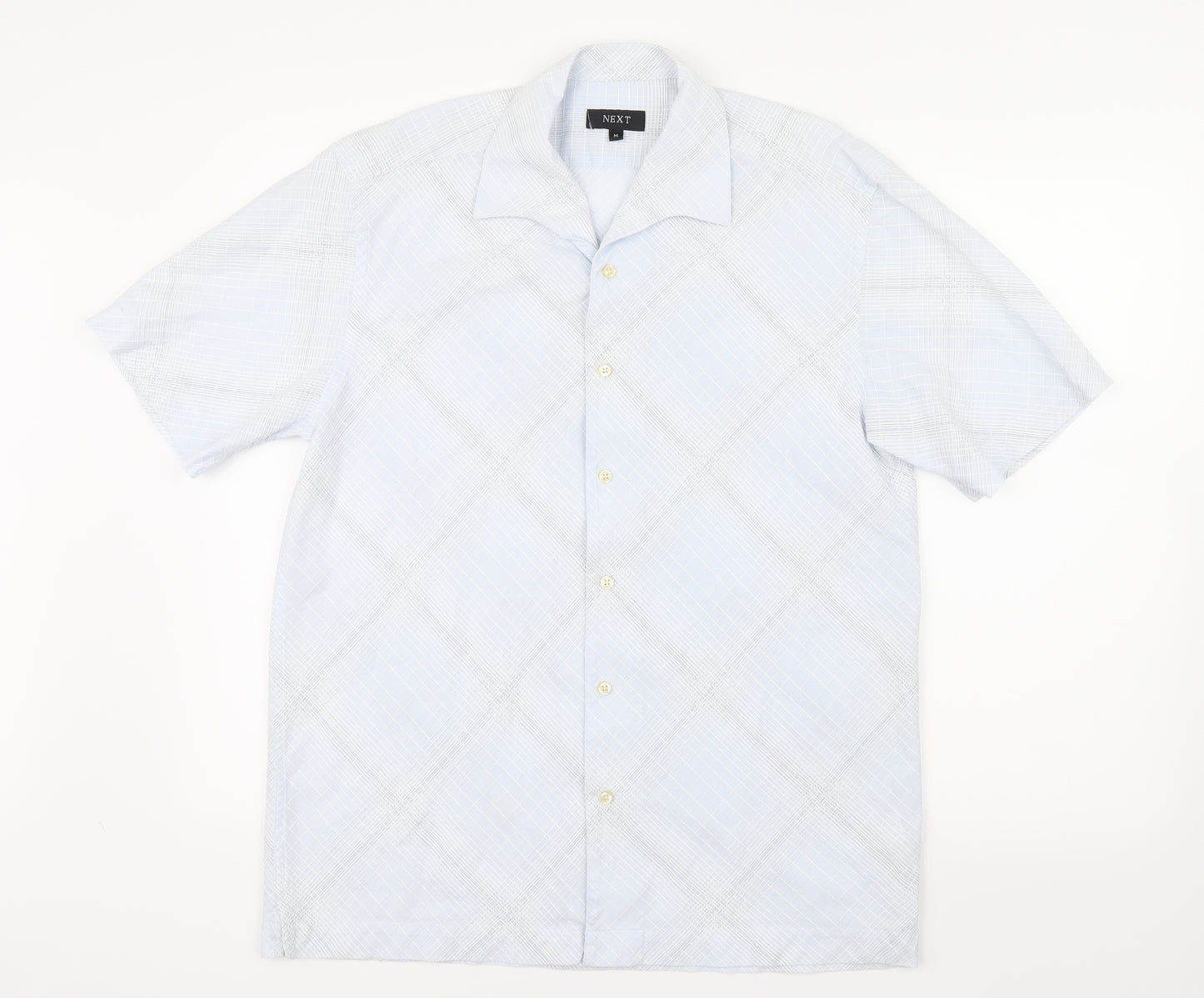 NEXT Mens Blue Geometric   Button-Up Size M