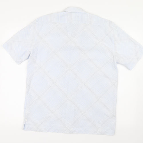 NEXT Mens Blue Geometric   Button-Up Size M