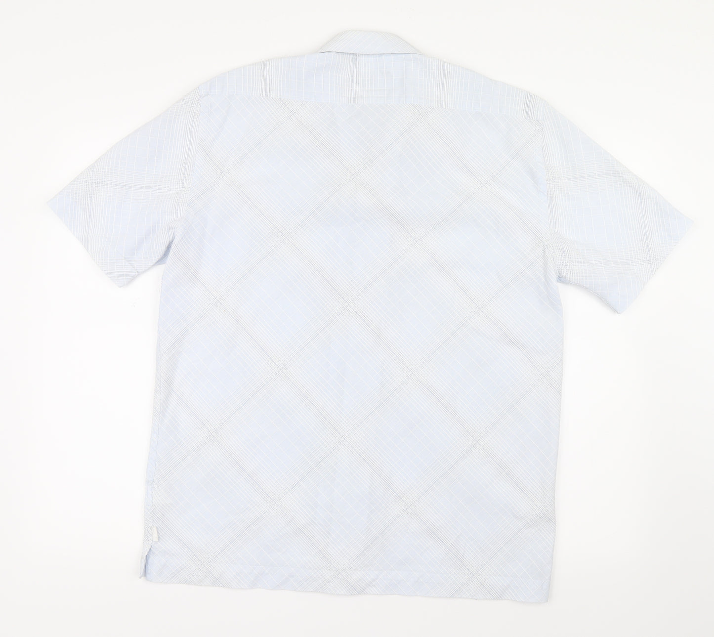 NEXT Mens Blue Geometric   Button-Up Size M