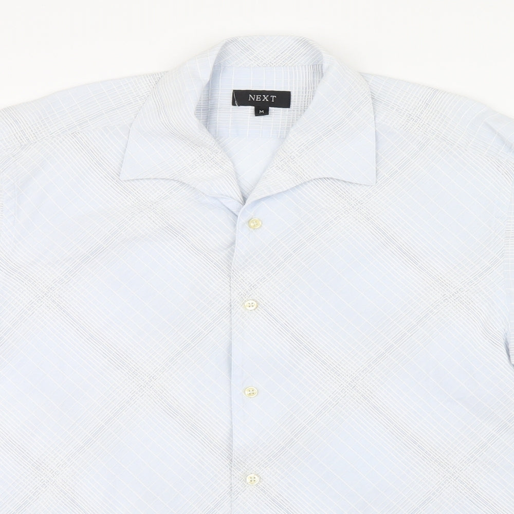 NEXT Mens Blue Geometric   Button-Up Size M