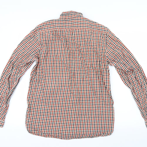 H&M Mens Blue Check   Button-Up Size M  - Fitted