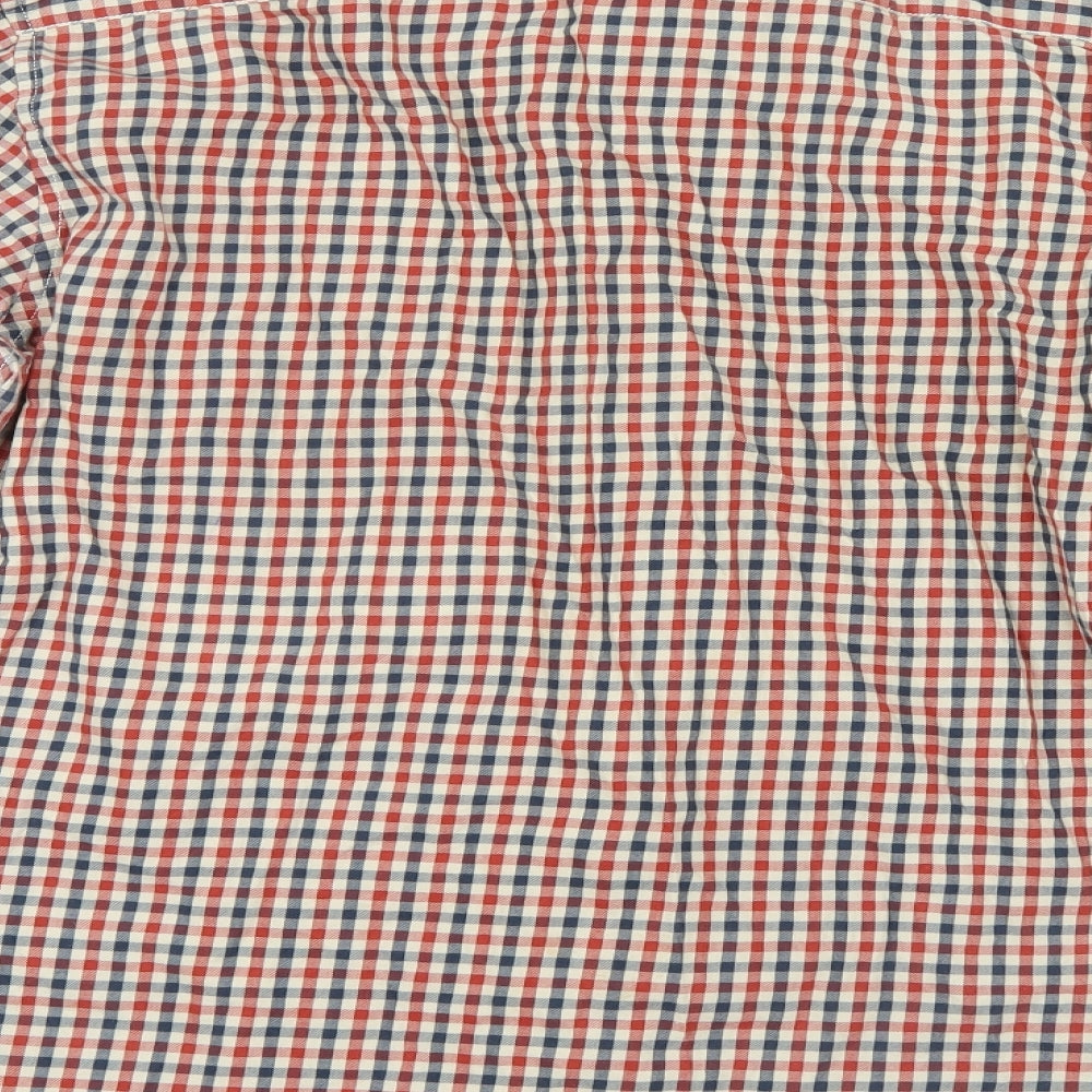 H&M Mens Blue Check   Button-Up Size M  - Fitted