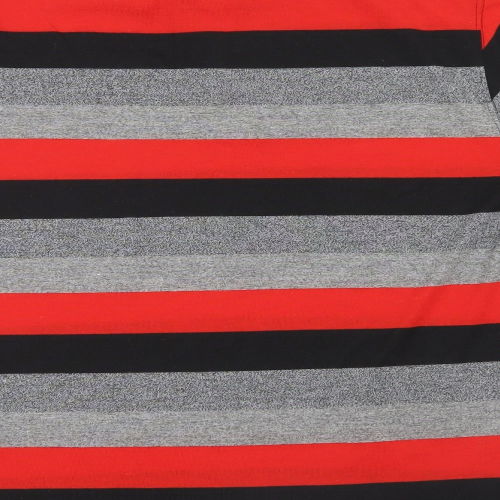 Silver Stone Mens Red Striped   Polo Size XL