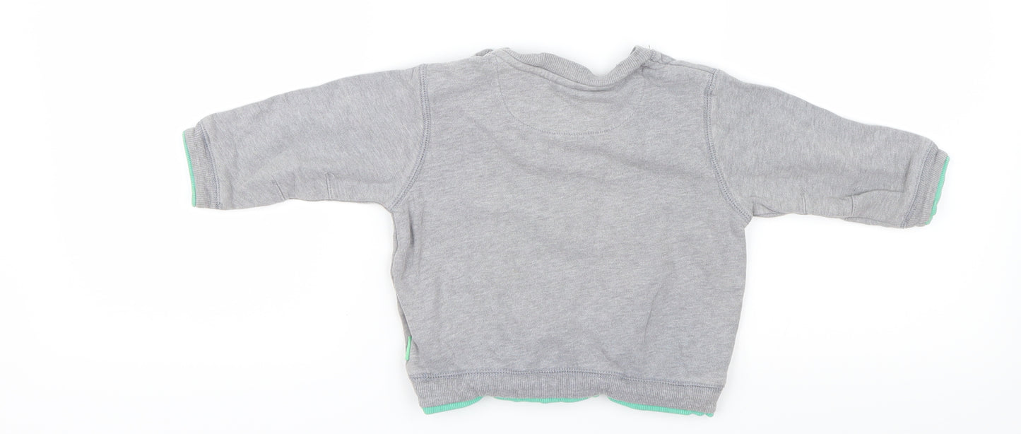 Ted Baker Boys Grey  Knit Pullover Jumper Size 9-12 Months