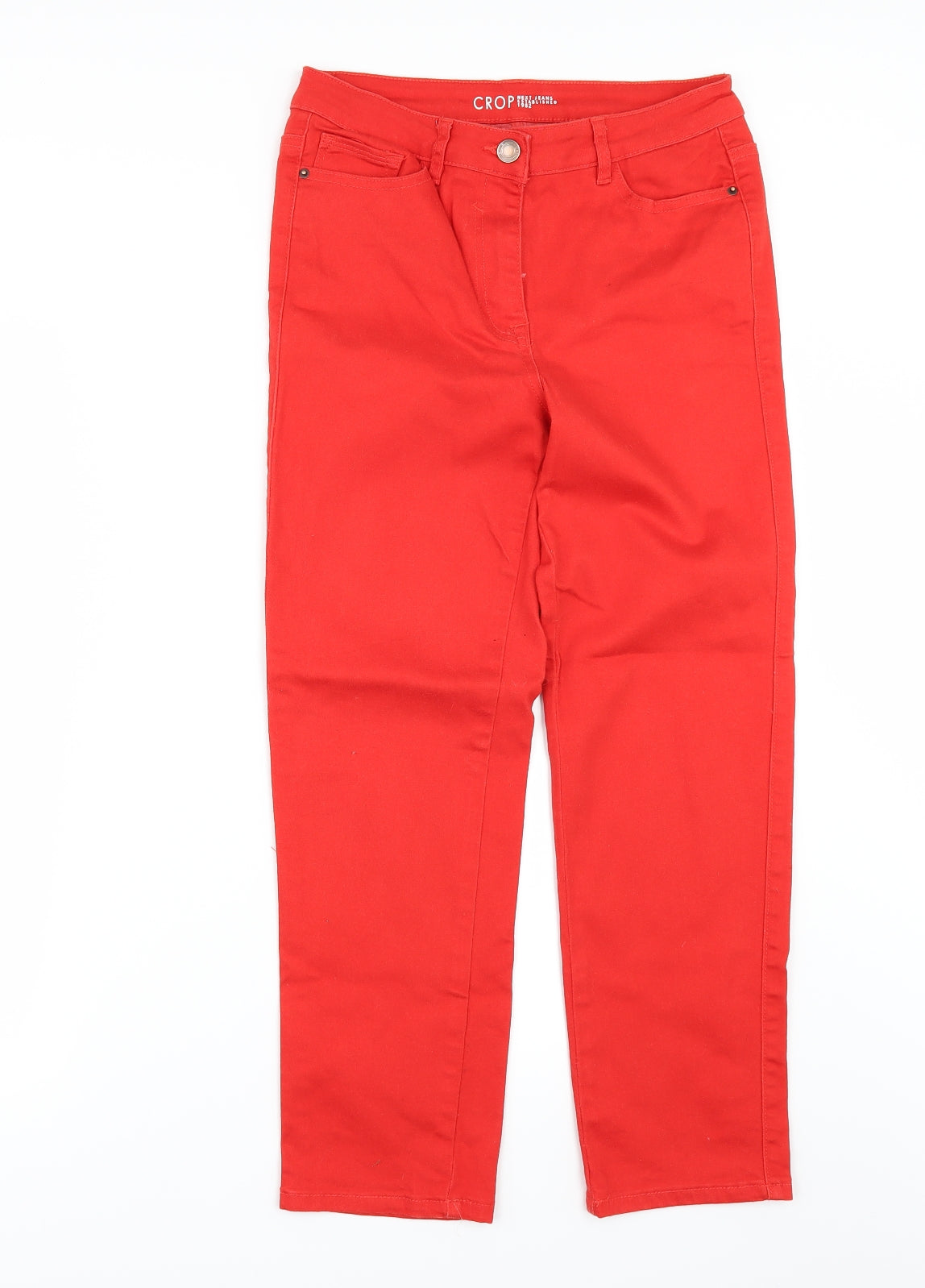NEXT Womens Red  Denim Cropped Jeans Size 10 L20 in