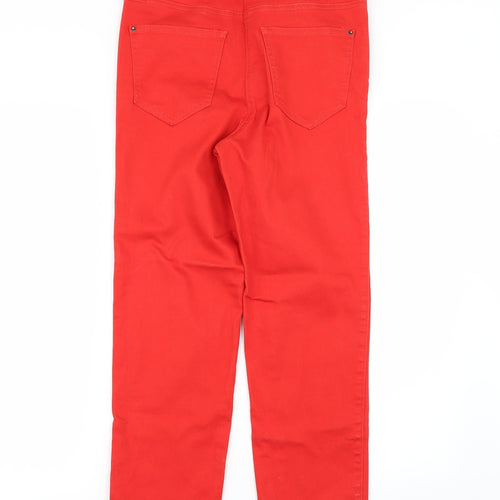NEXT Womens Red  Denim Cropped Jeans Size 10 L20 in
