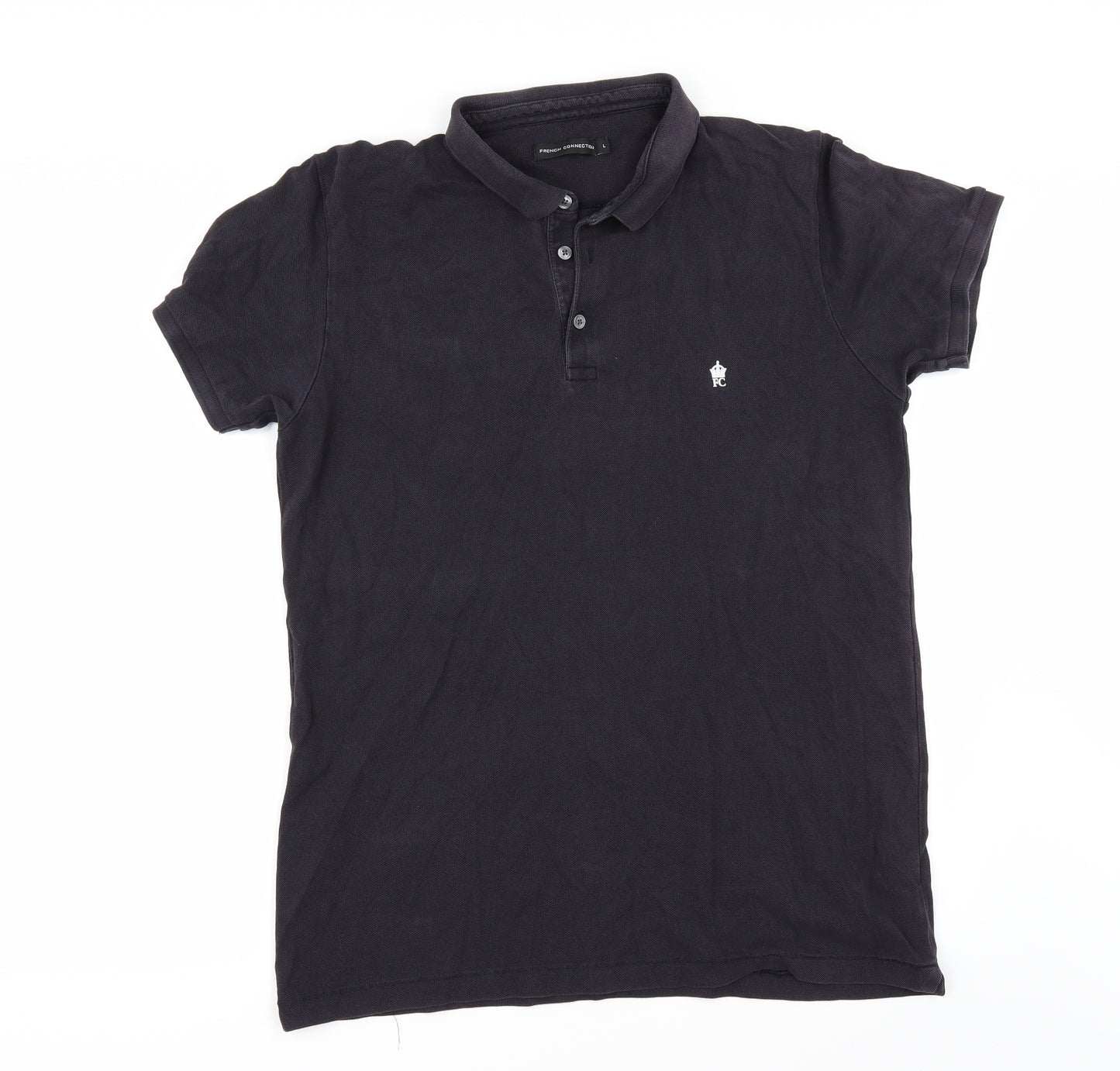 French Connection Mens Blue    Polo Size L