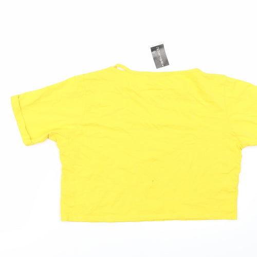 Select Womens Yellow   Basic T-Shirt Size 12