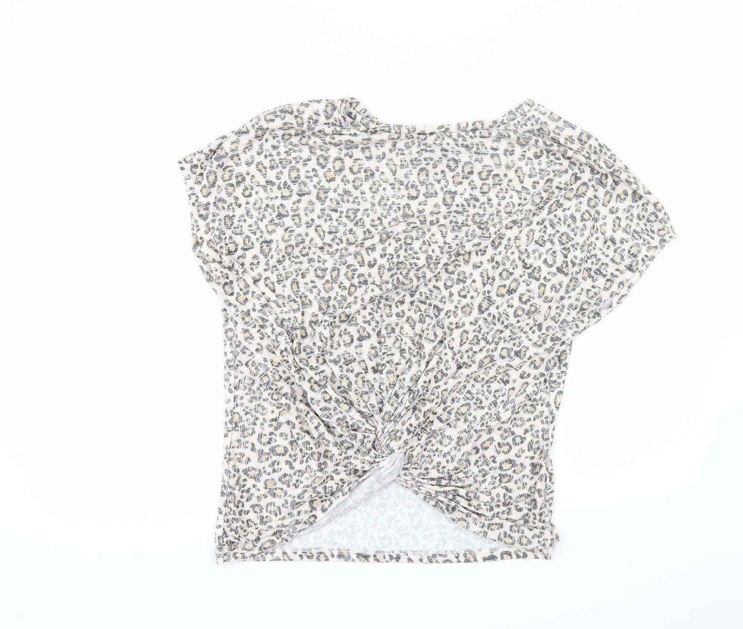 New Look Womens Beige Animal Print  Tunic T-Shirt Size M