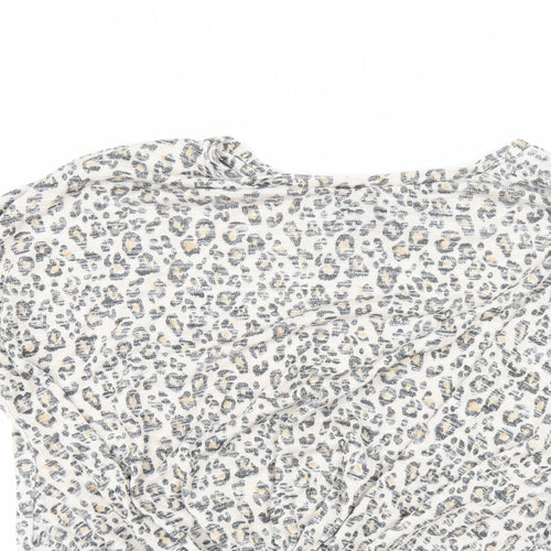 New Look Womens Beige Animal Print  Tunic T-Shirt Size M