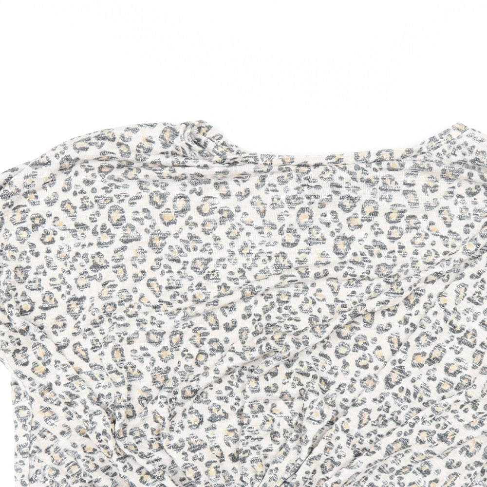 New Look Womens Beige Animal Print  Tunic T-Shirt Size M