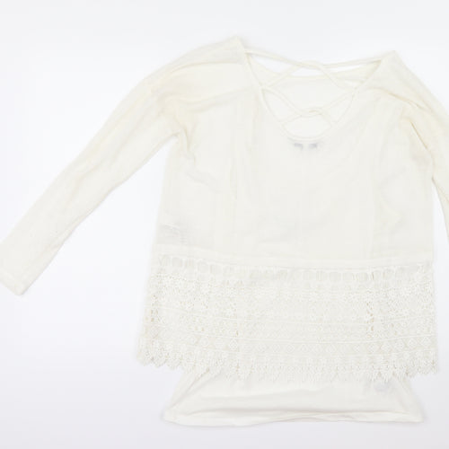 NEXT Womens Ivory   Basic T-Shirt Size 10