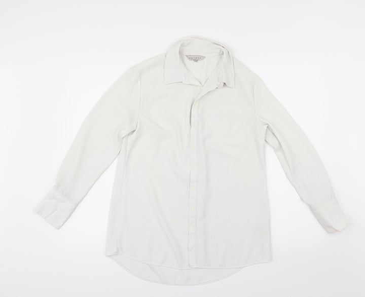 Nutmeg Womens White   Tunic Button-Up Size 10