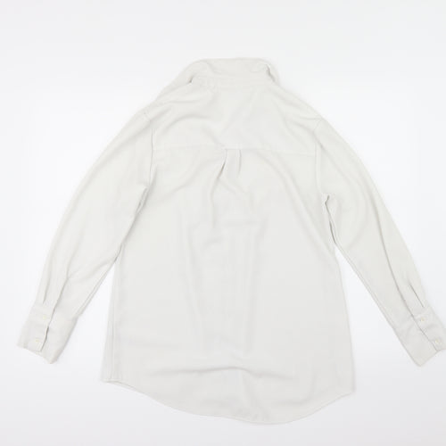 Nutmeg Womens White   Tunic Button-Up Size 10
