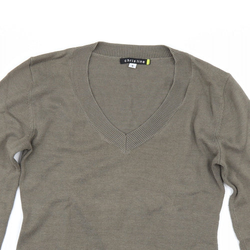 chrisline Womens Beige   Pullover Jumper Size S