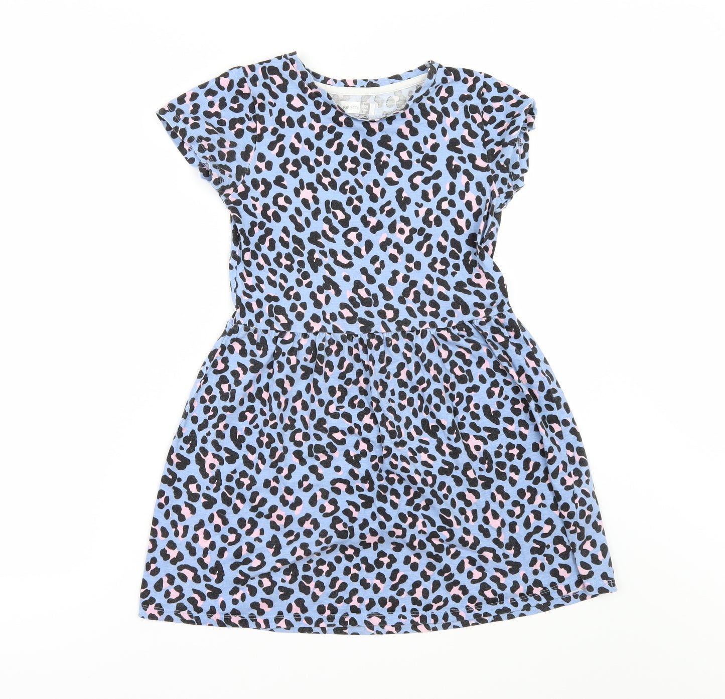 pep&co Girls Black Animal Print  A-Line  Size 8-9 Years