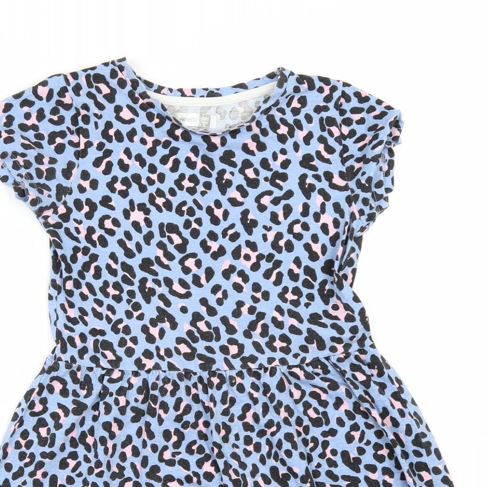pep&co Girls Black Animal Print  A-Line  Size 8-9 Years