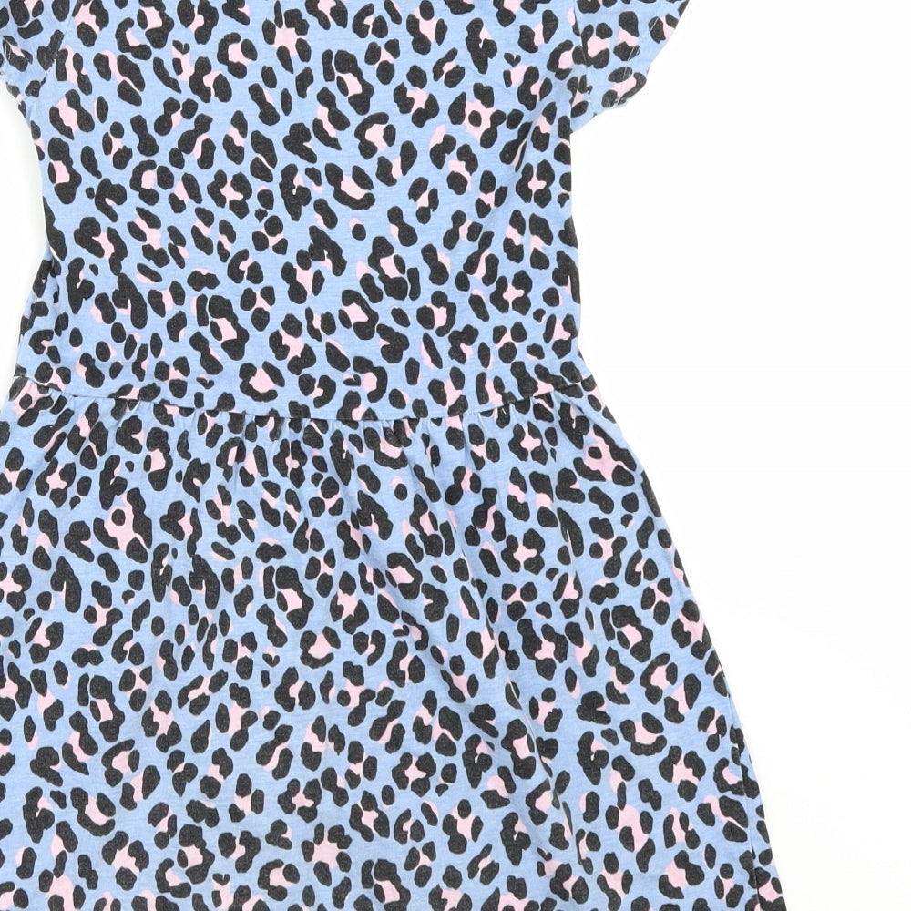 pep&co Girls Black Animal Print  A-Line  Size 8-9 Years
