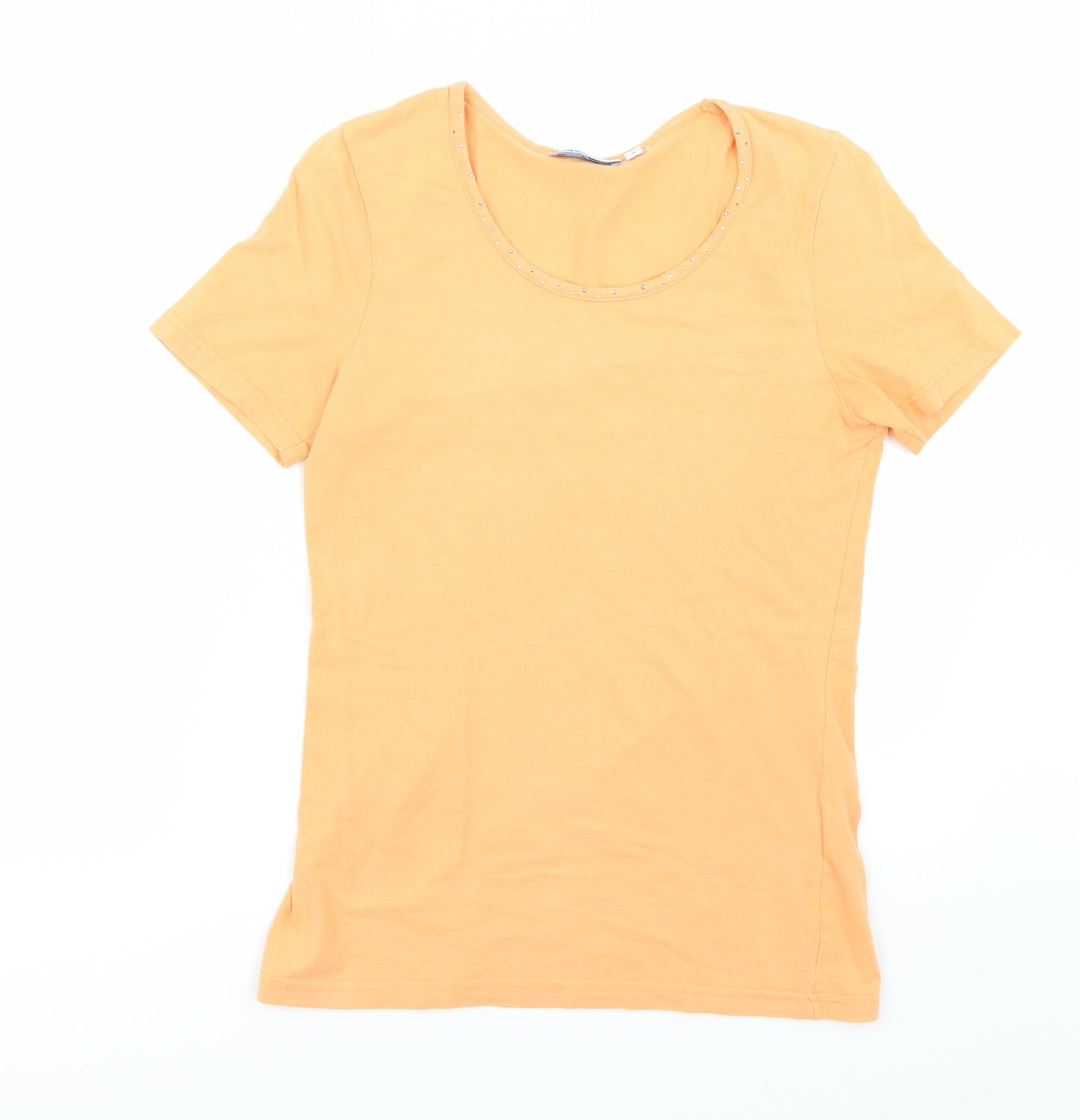 CHRIS LINE Womens Orange   Basic T-Shirt Size S