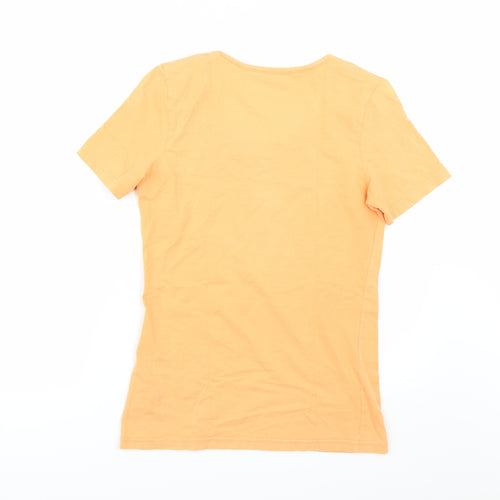 CHRIS LINE Womens Orange   Basic T-Shirt Size S
