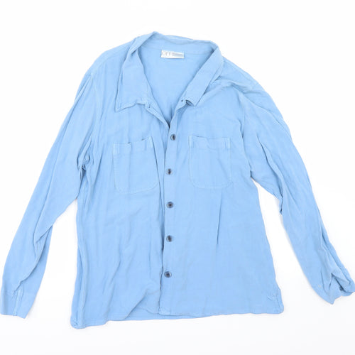 off shore Womens Blue   Tunic Button-Up Size M