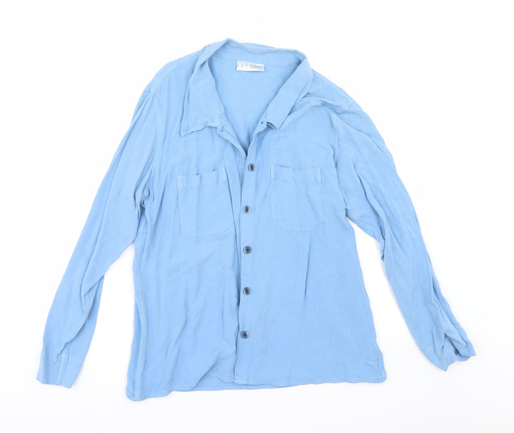 off shore Womens Blue Tunic Button-Up Size M