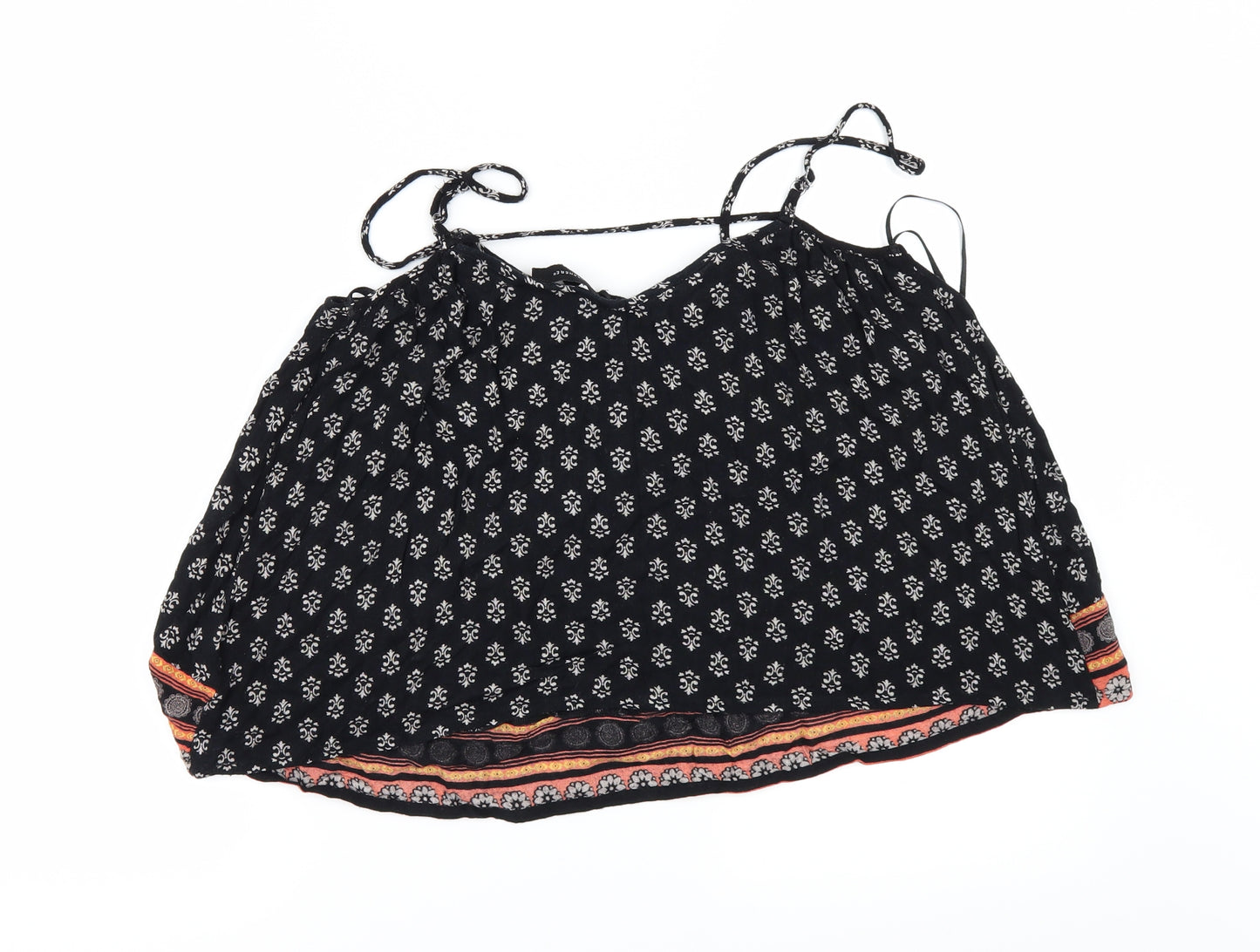 Primark Womens Black Geometric  Camisole T-Shirt Size 10