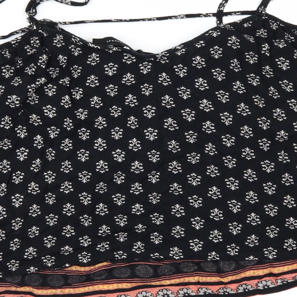Primark Womens Black Geometric  Camisole T-Shirt Size 10