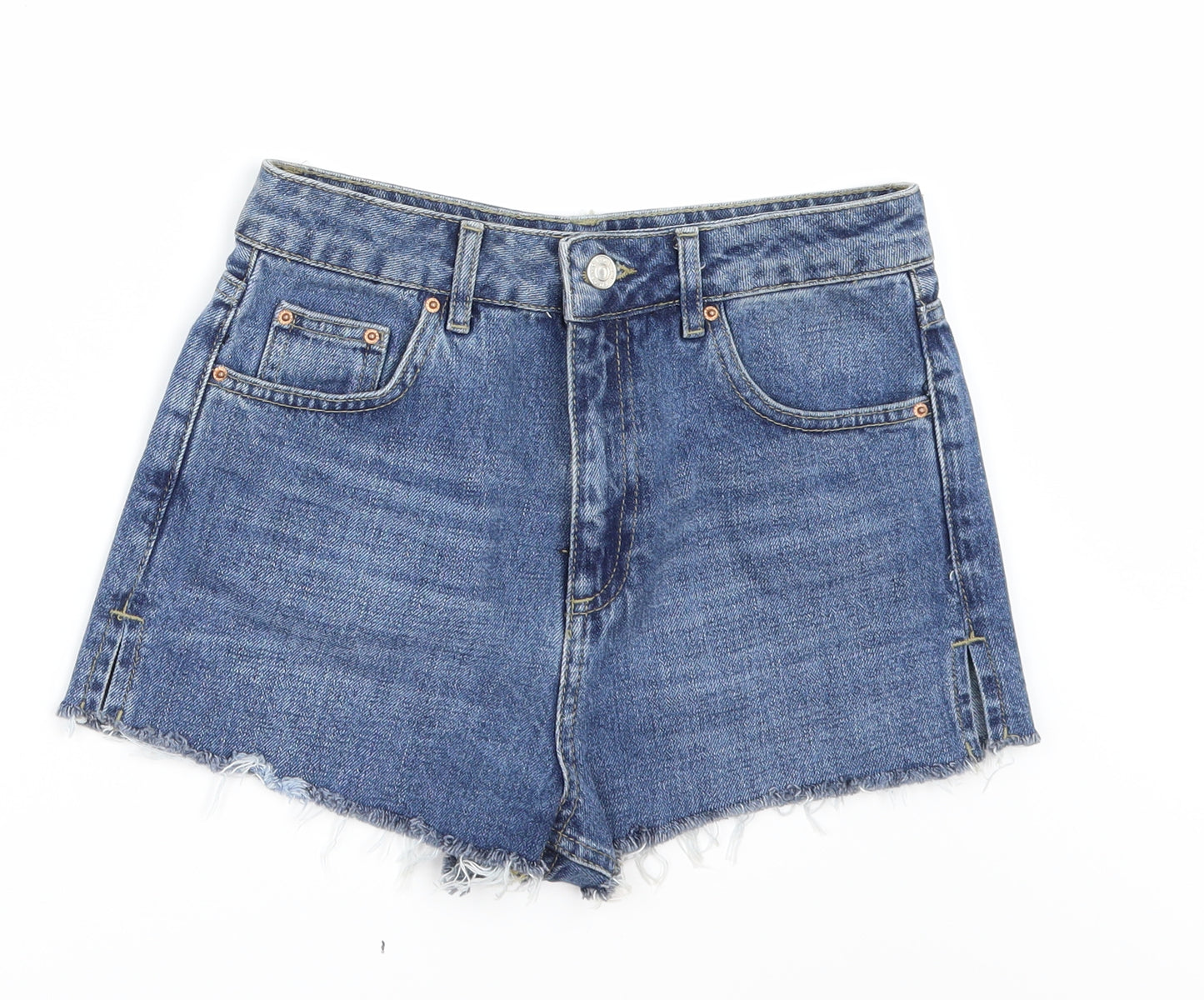TOPS Womens Blue  Denim Hot Pants Shorts Size 8