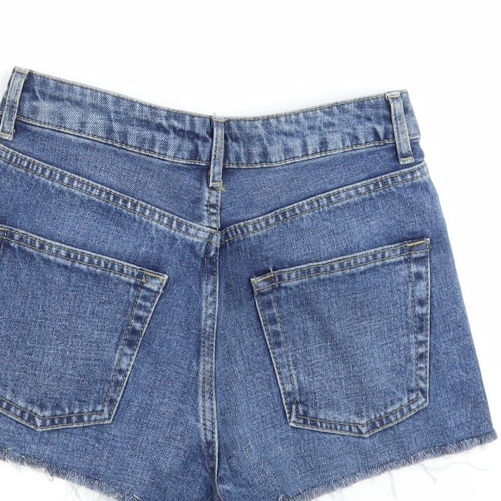 TOPS Womens Blue  Denim Hot Pants Shorts Size 8