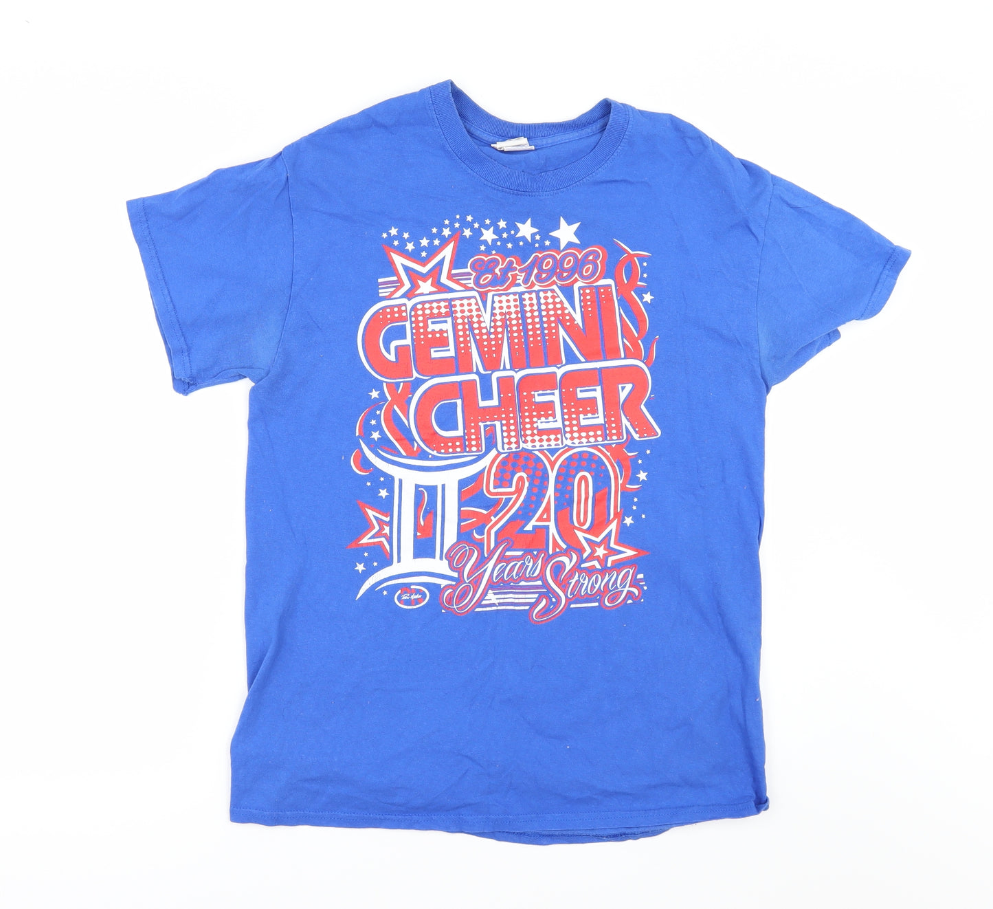 Gildan Mens Blue    T-Shirt Size L