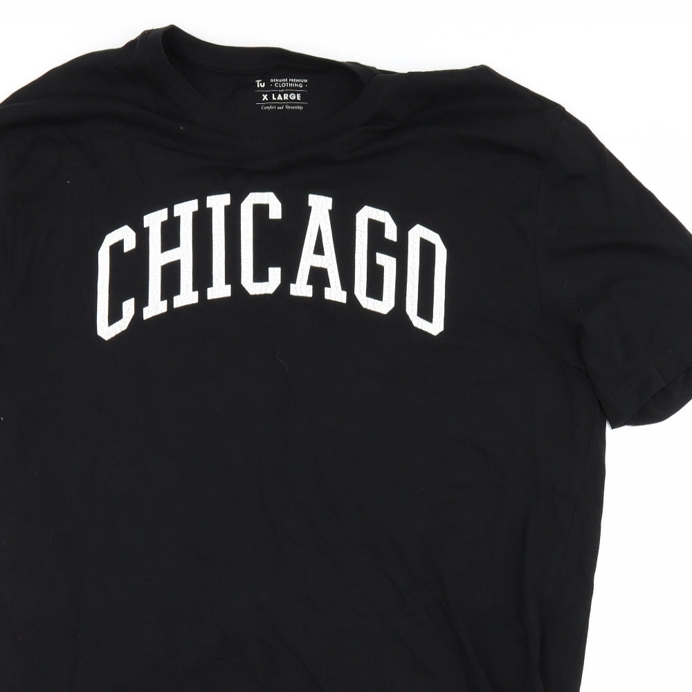 TU Womens Black   Basic T-Shirt Size XL