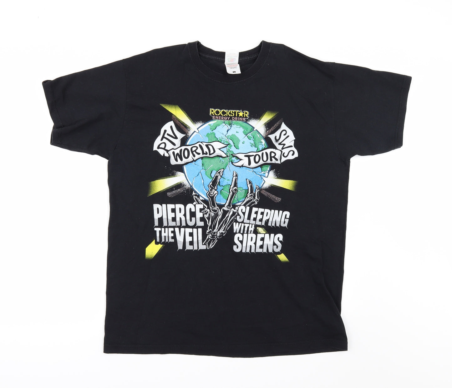Fruit of the Loom Mens Black    T-Shirt Size L