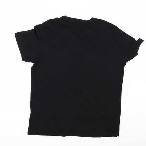TU Mens Black    T-Shirt Size L  - CHRISMTAS