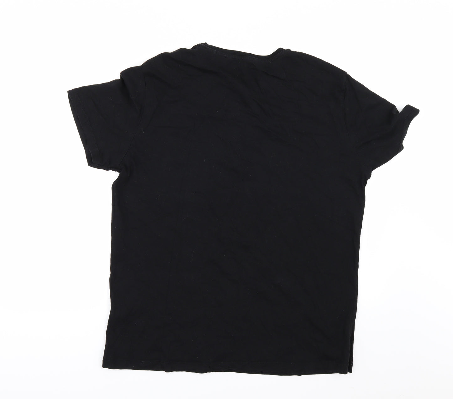 TU Mens Black    T-Shirt Size L  - CHRISMTAS