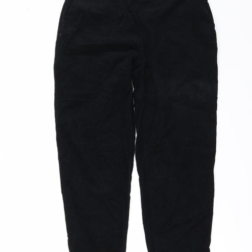 Mango Womens Black  Corduroy Straight Jeans Size S L28 in