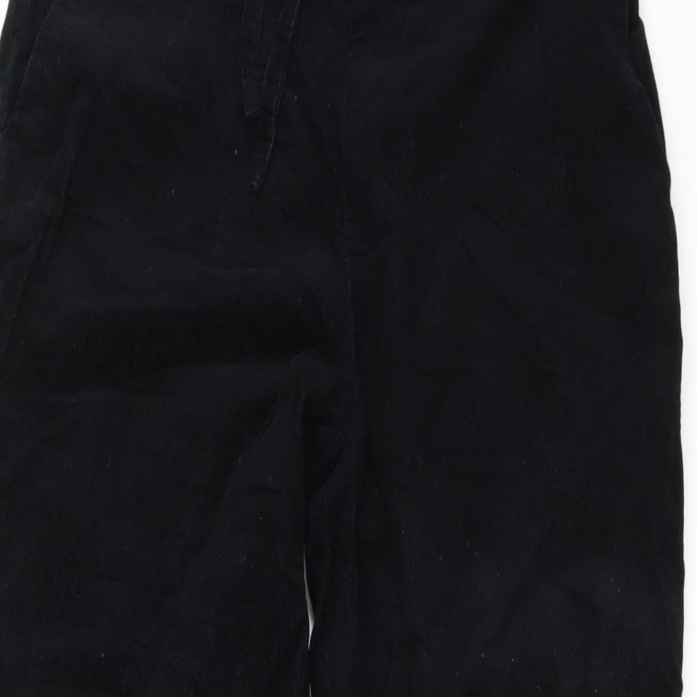 Mango Womens Black  Corduroy Straight Jeans Size S L28 in