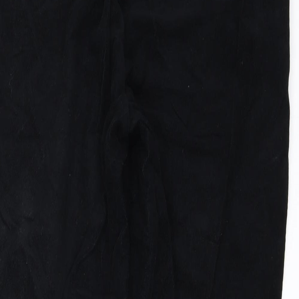 Mango Womens Black  Corduroy Straight Jeans Size S L28 in