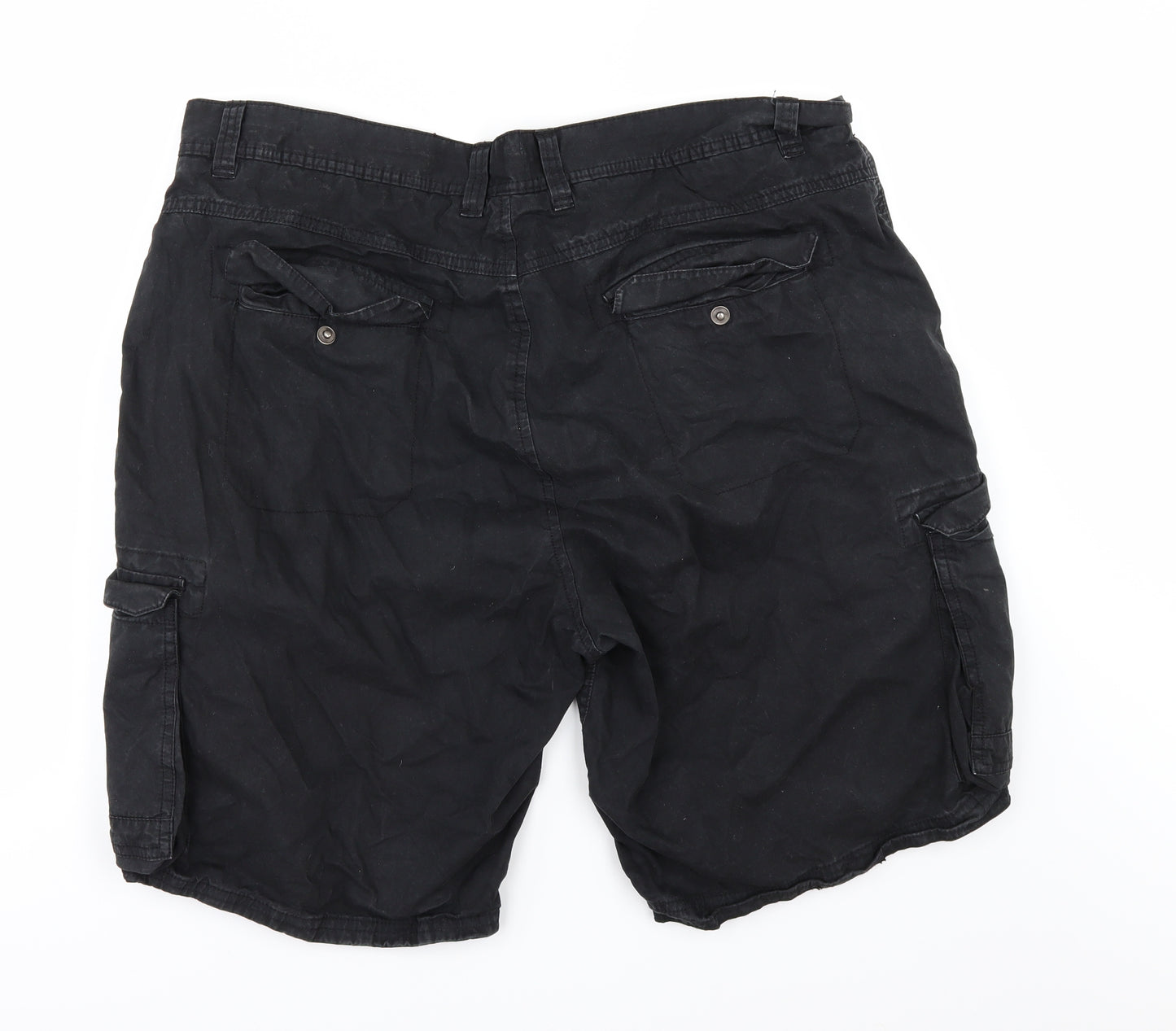 Jacamo Mens Black   Cargo Shorts Size 42 in